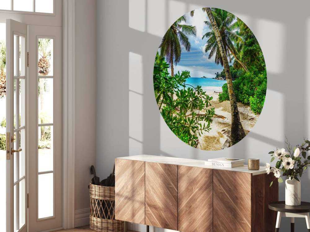 Beach between the palms