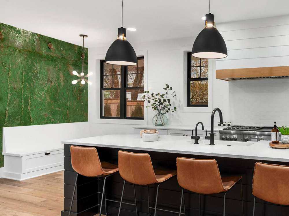 Green oxidised metal