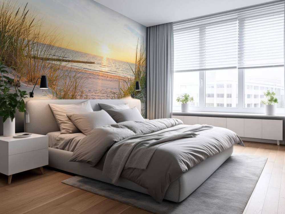 Dune beach with sunset