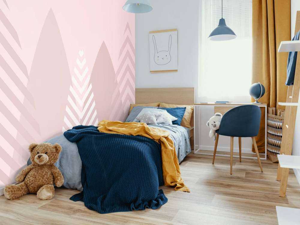 High mountains, pink