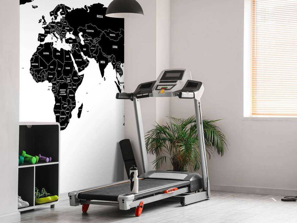 Black world map