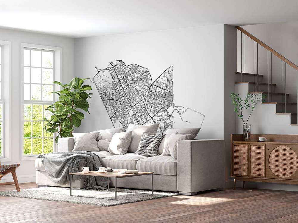 Map of Valencia, white