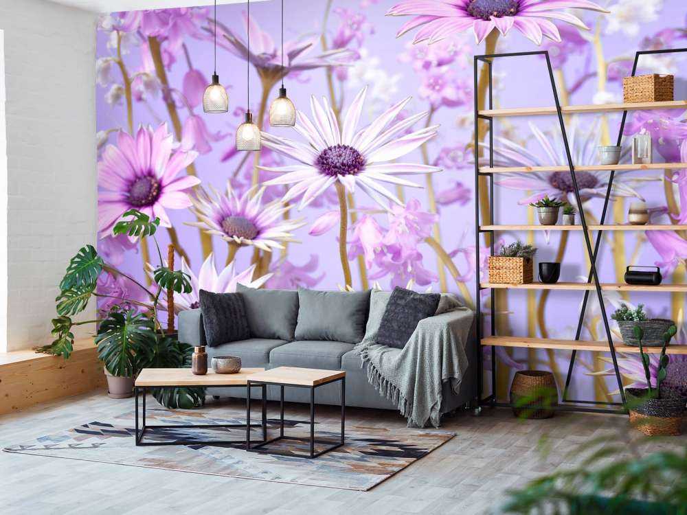 Colourful purple flowers