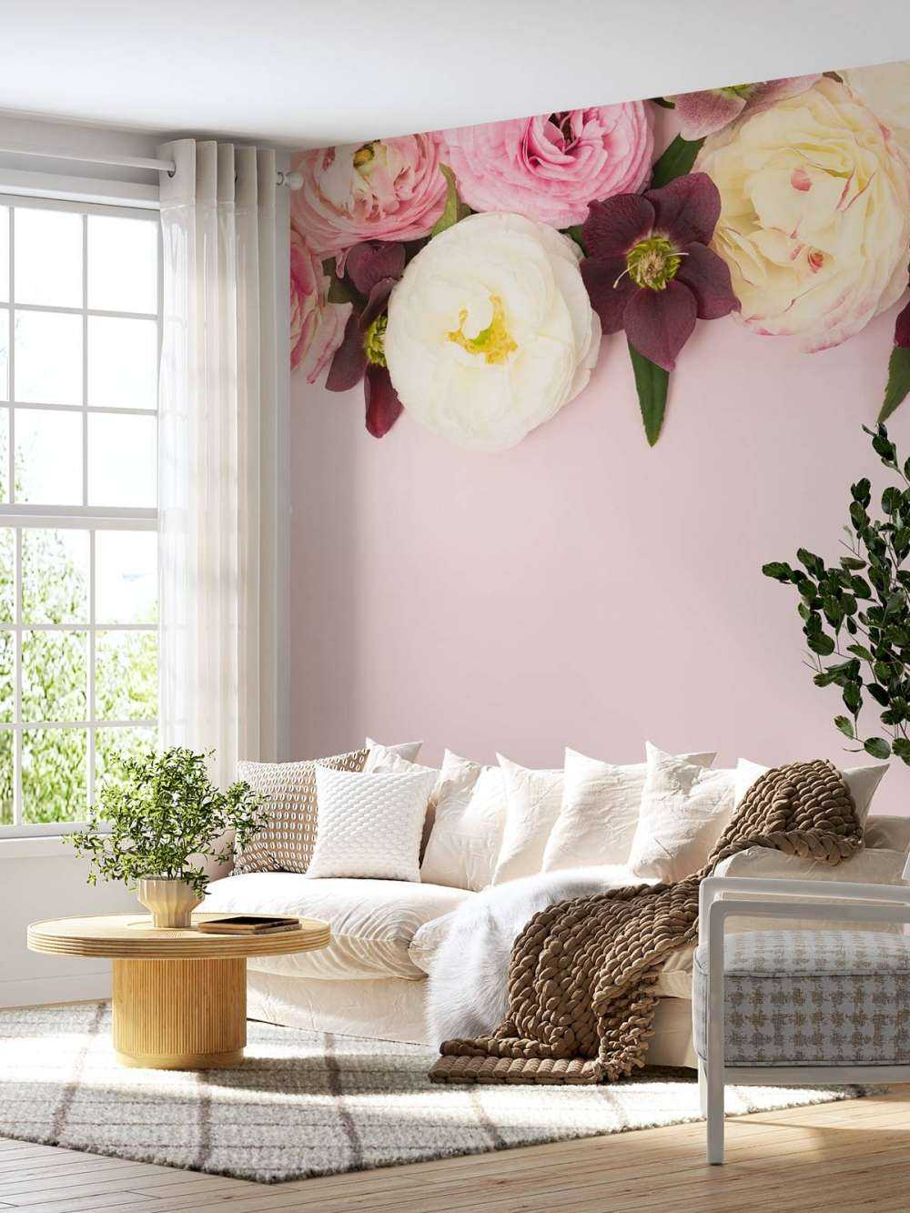 Different colored flowers