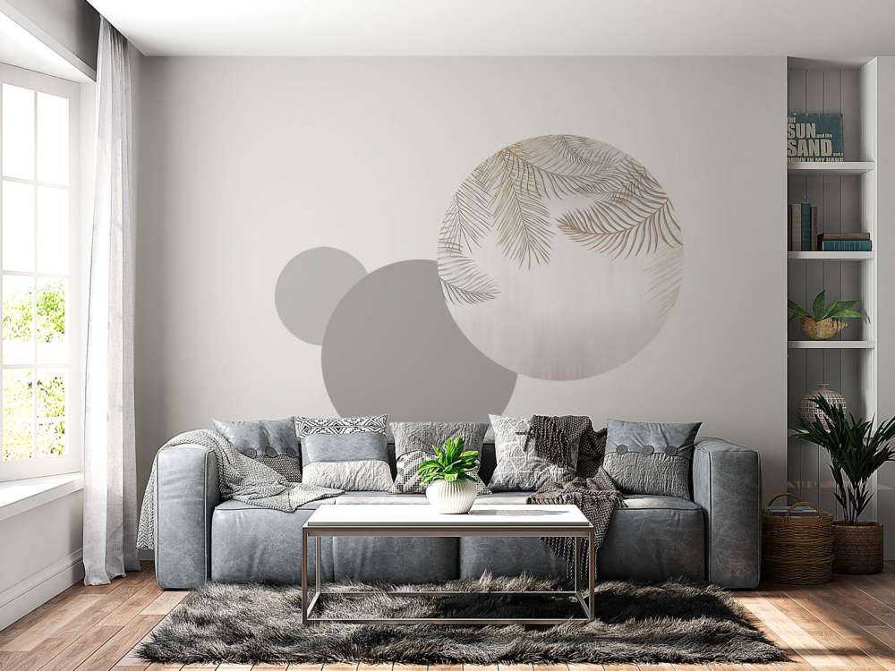 Beige colored palm leaves