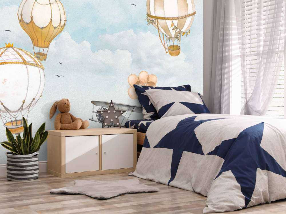 Hot air balloons watercolour