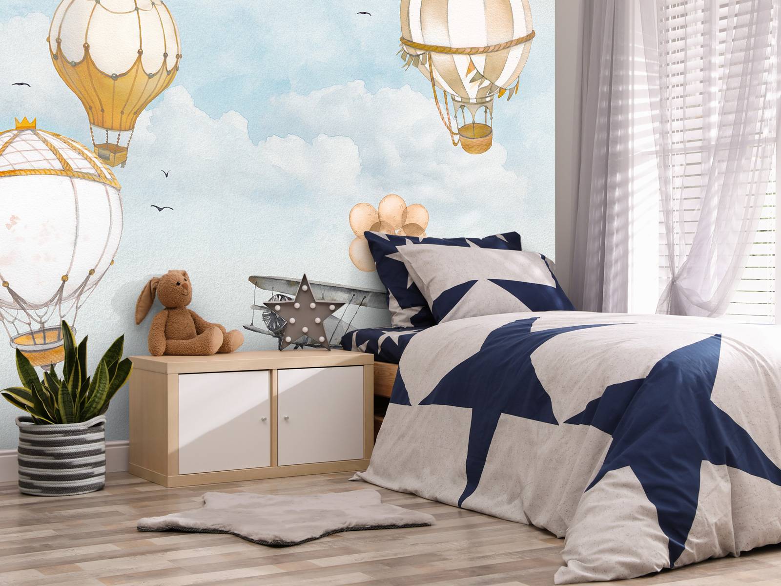 Hot air balloons watercolour