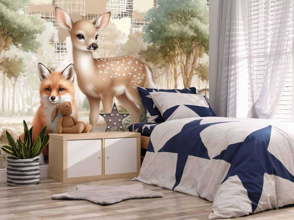 Wild animals in warm tones