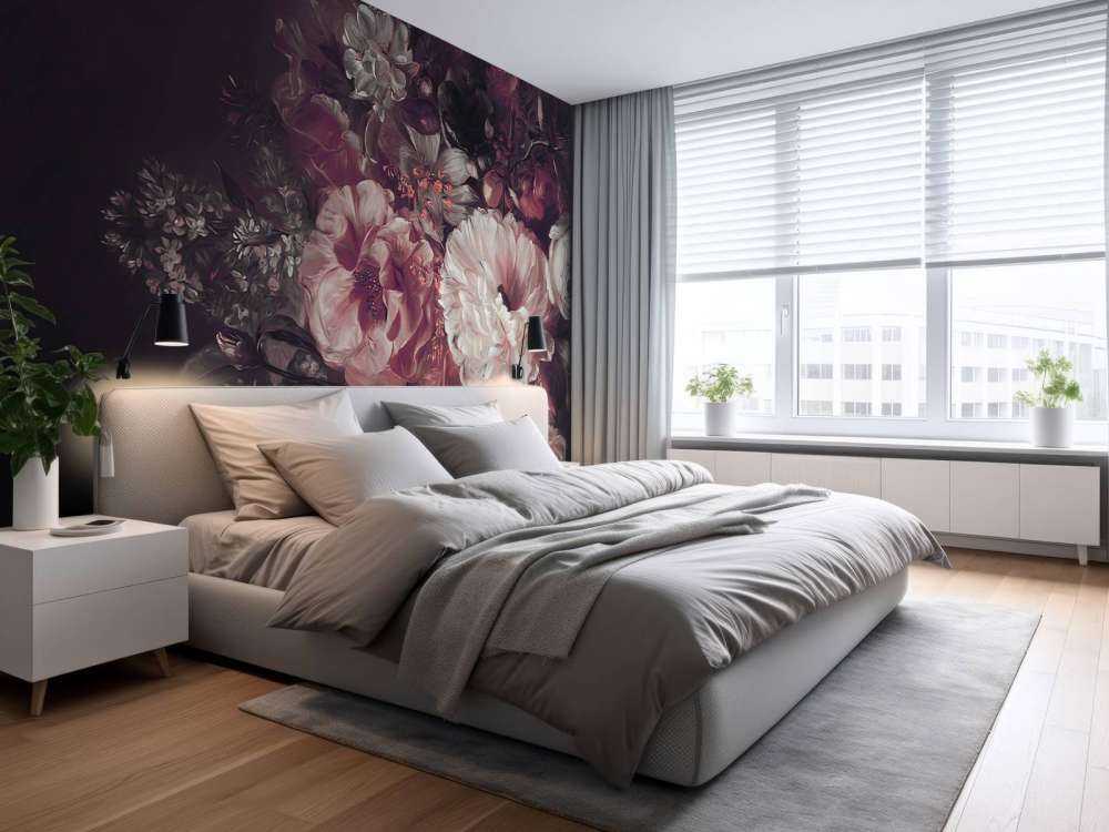 Bouquet with lilac red