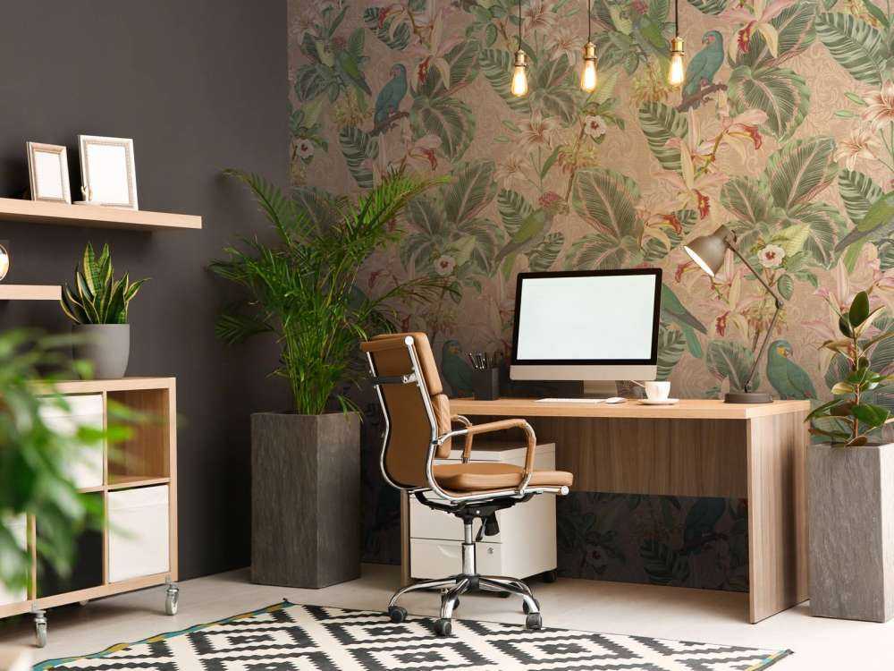 Tropical Jungle birds & parrots - terracotta