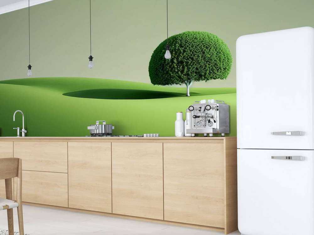 Minimalistische groene landschap