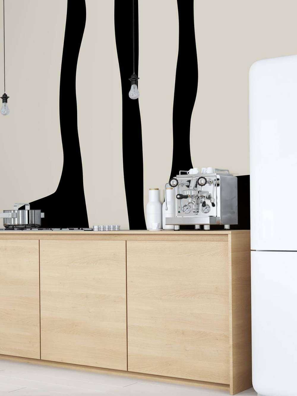 Abstracte vormen in zwart-wit