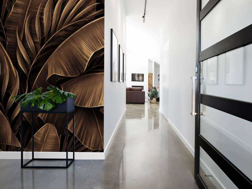 Bronze banana leaves