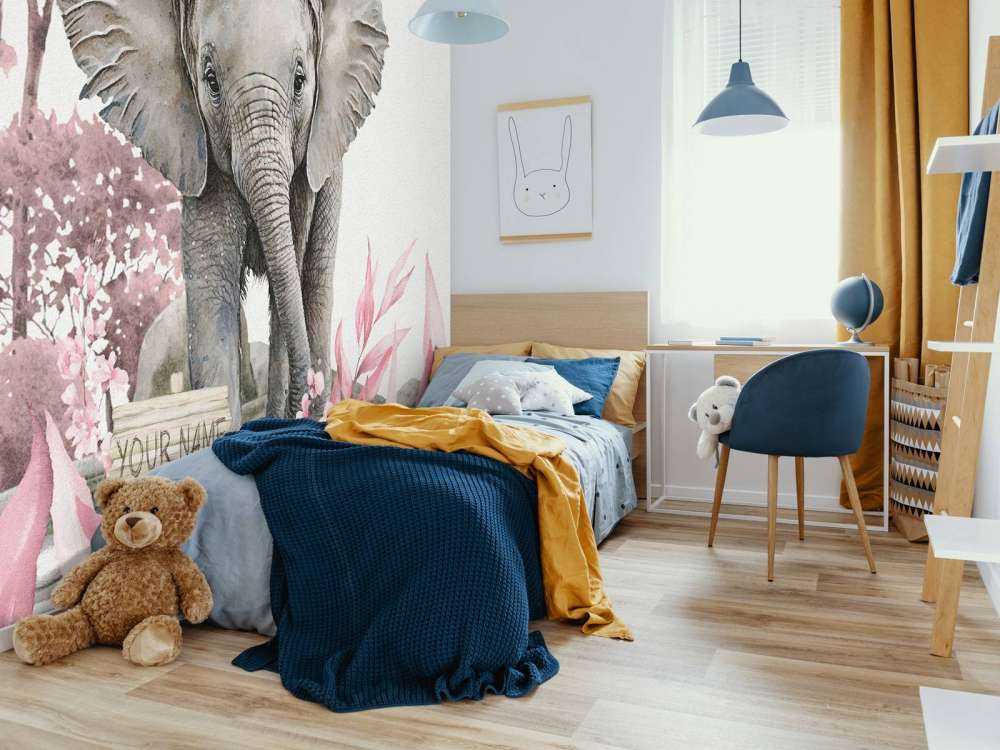 Elephant in the jungle pink