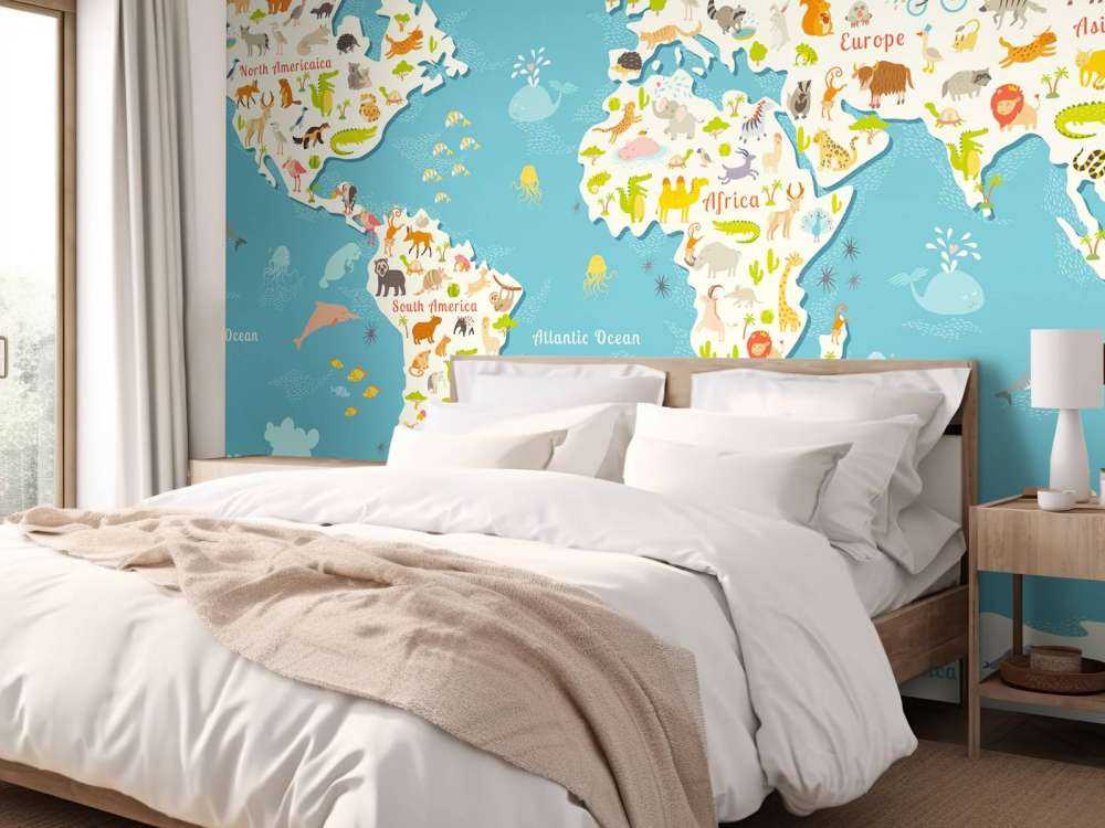 Illustratie wereldkaart