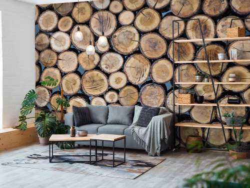 Stacked logs