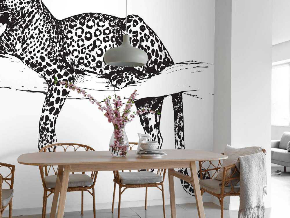 Drawn leopard