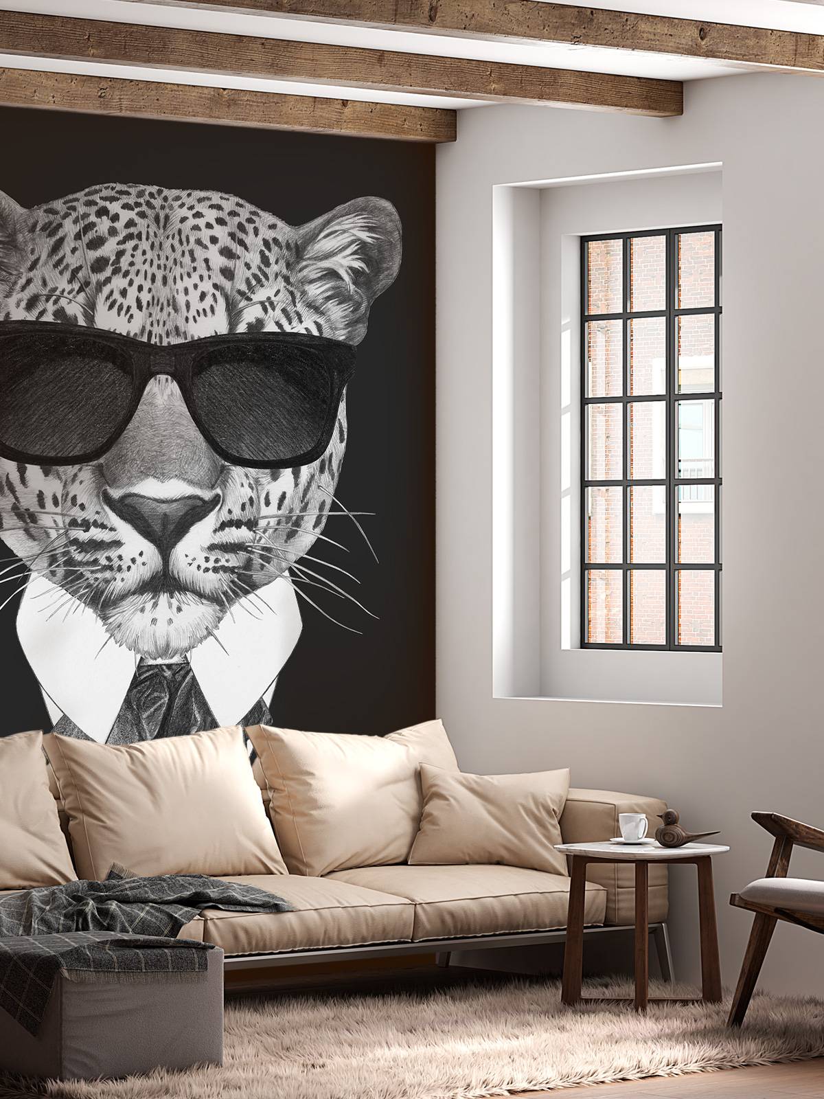 Leopard in suit