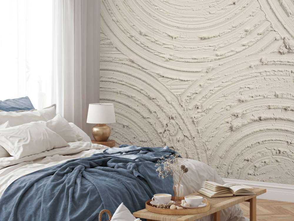 Zen circles coarse structure in linen