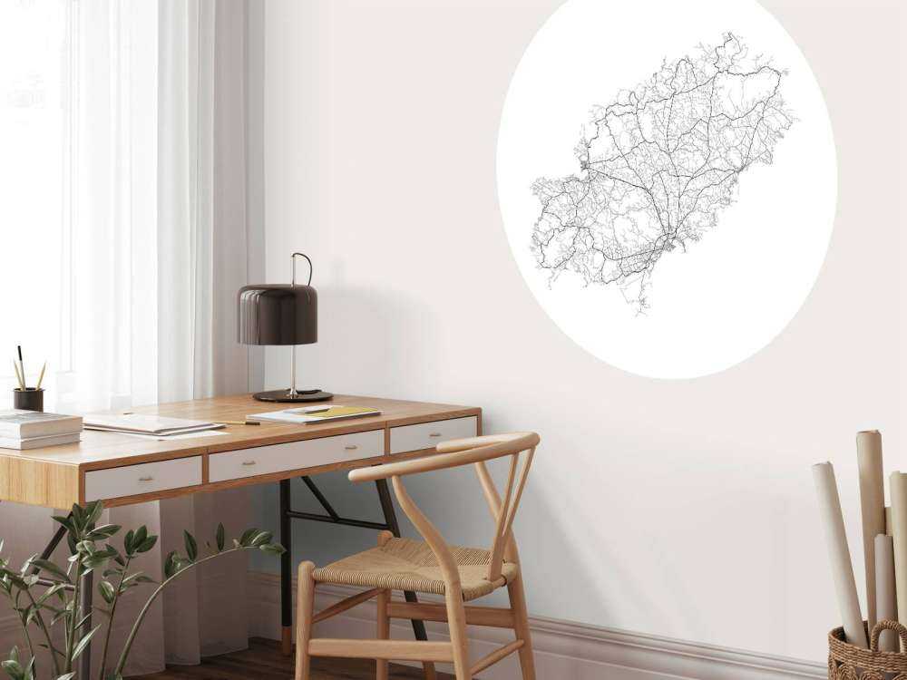 Plattegrond van Ibiza, wit 