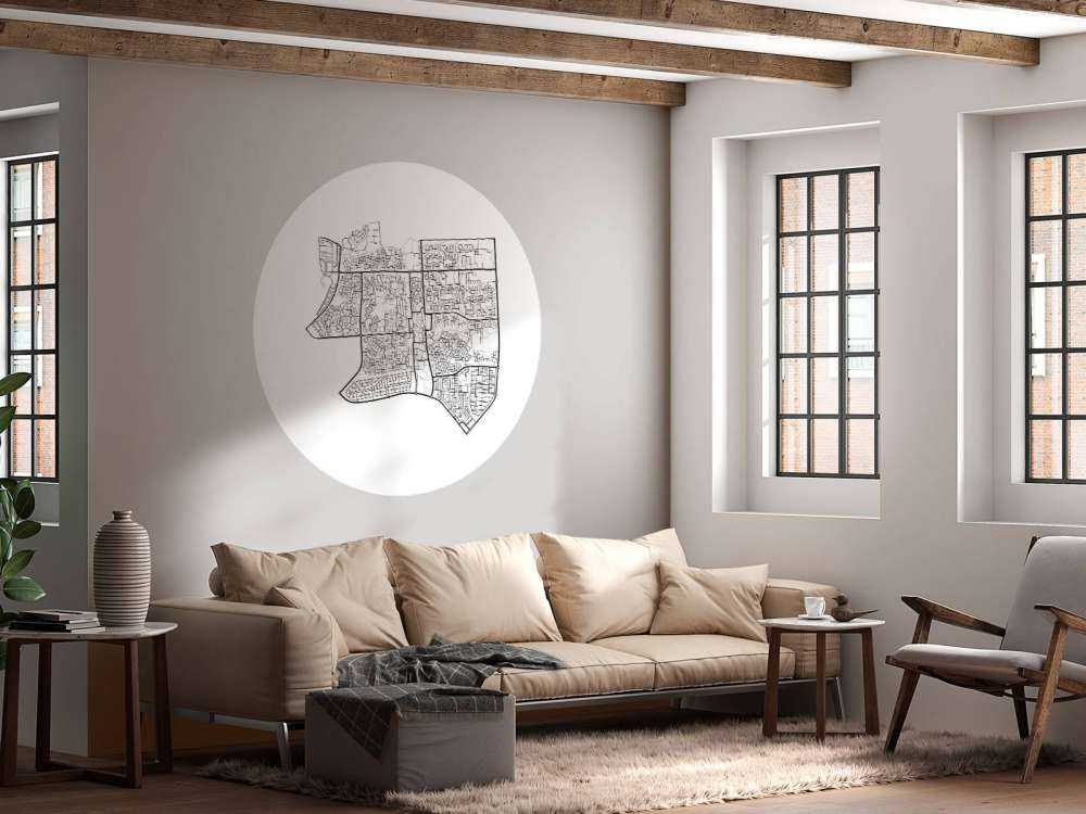 Plattegrond van Lelystad, wit