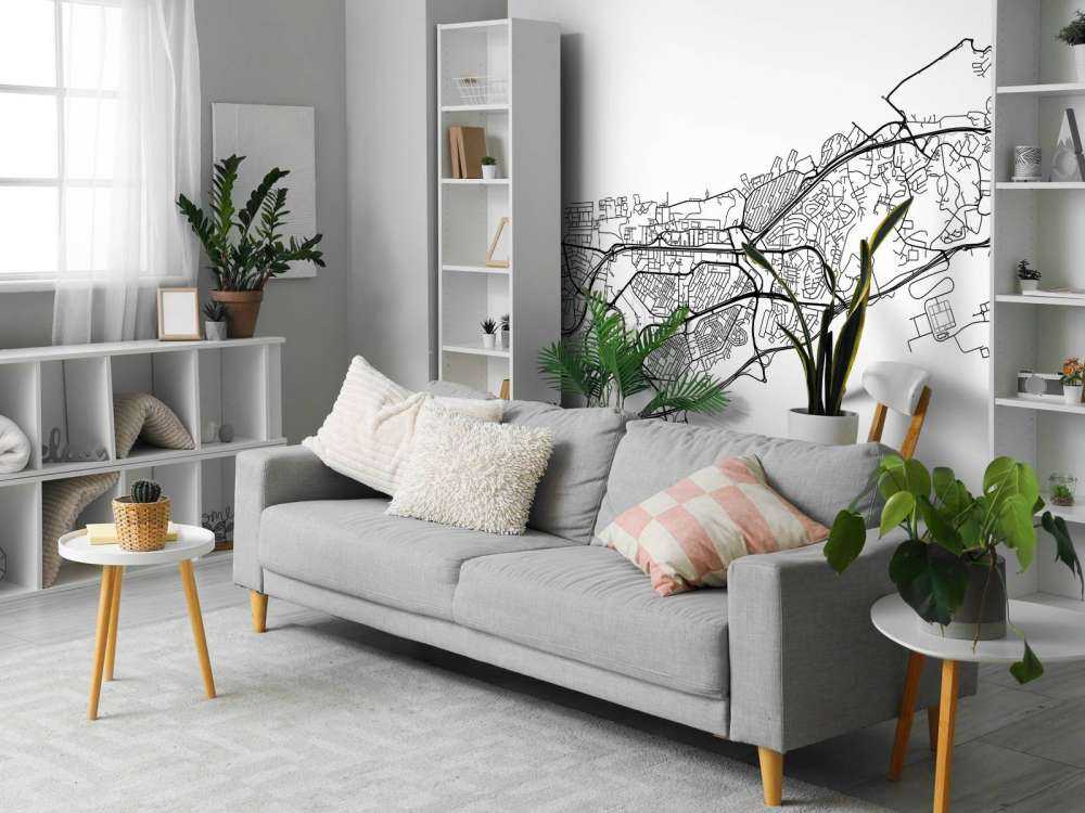 Plattegrond van Muscat, wit 