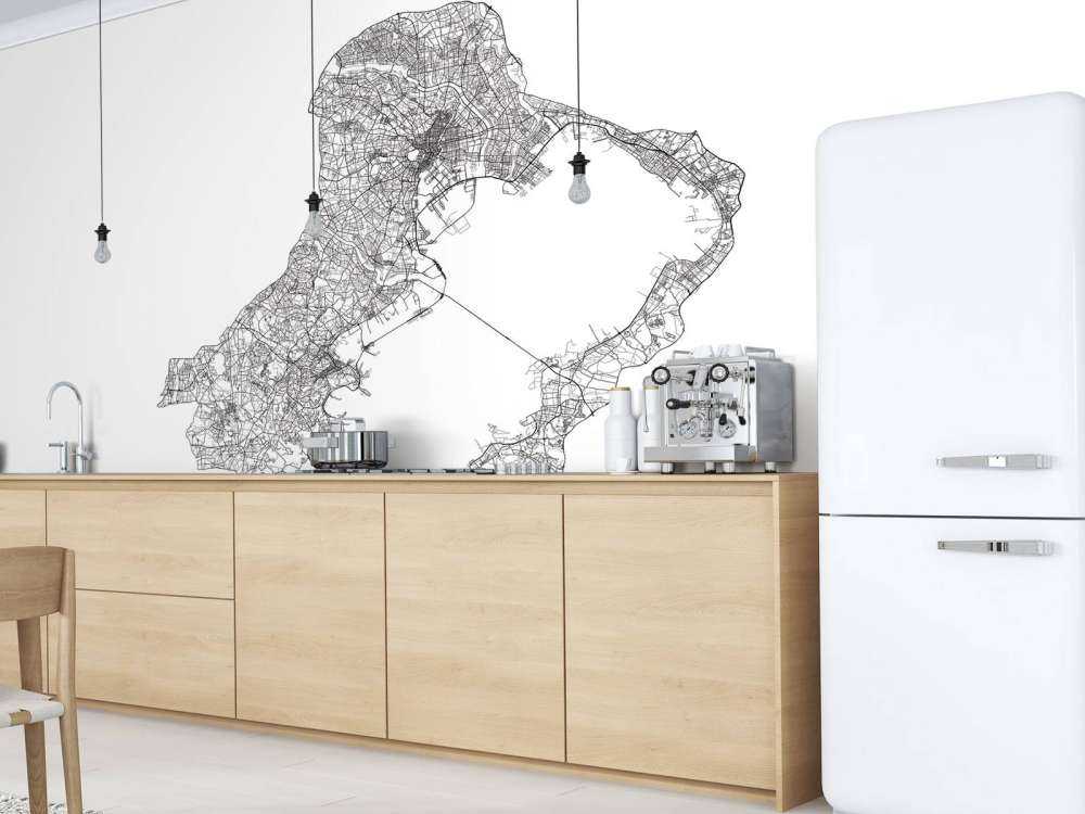 Plattegrond van Tokio, wit 