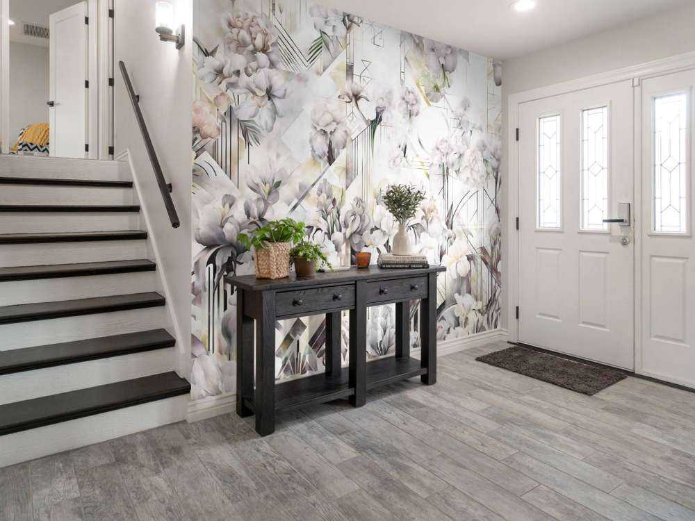 Huge Watercolor Irises Beige