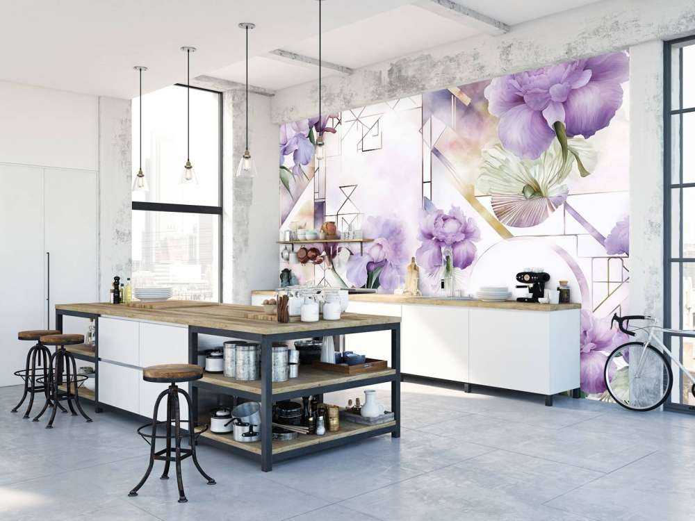 Watercolor Geometry Purple