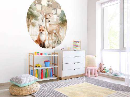 Wild animals in warm tones