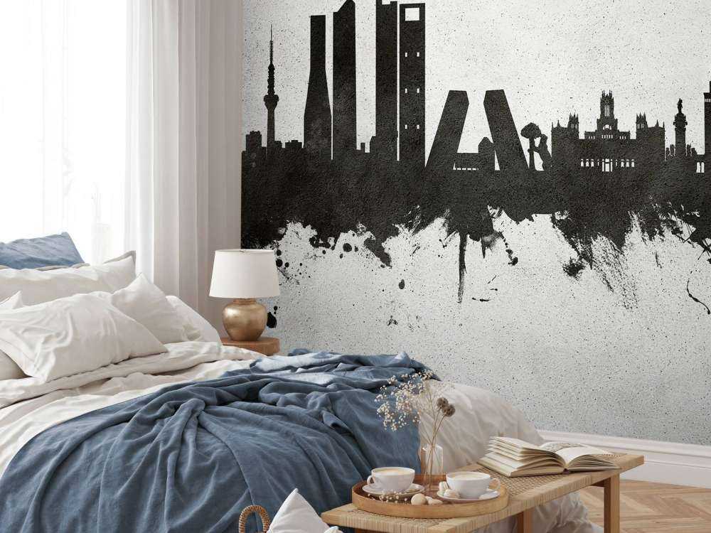 Watercolor skyline, Madrid