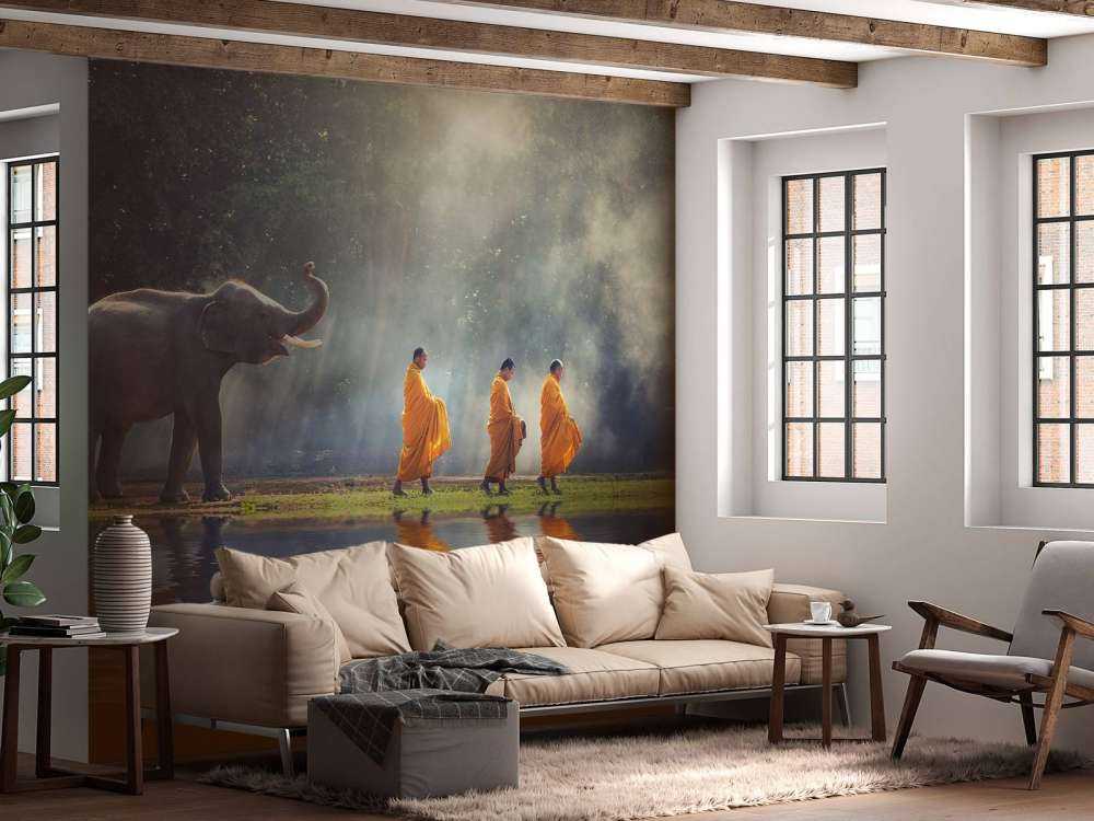 Elephant and Buddhists