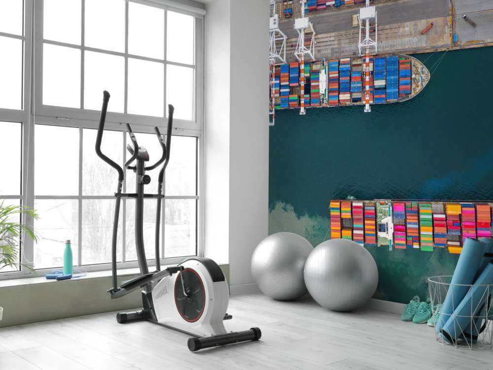 Top view container ships