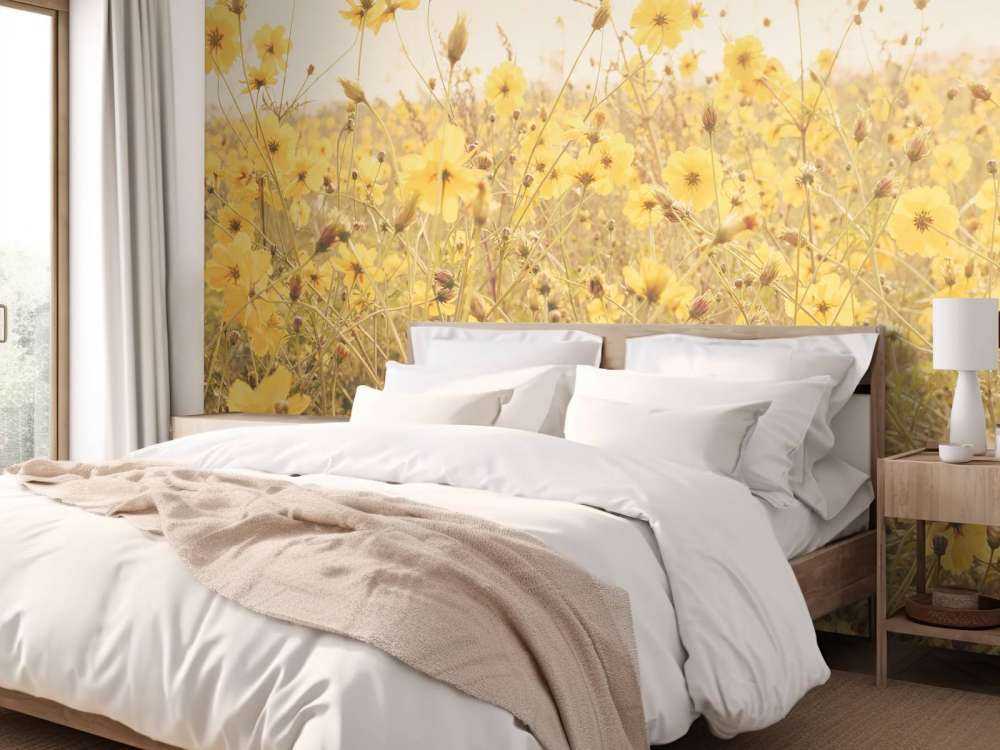 Yellow flowers with vintage look