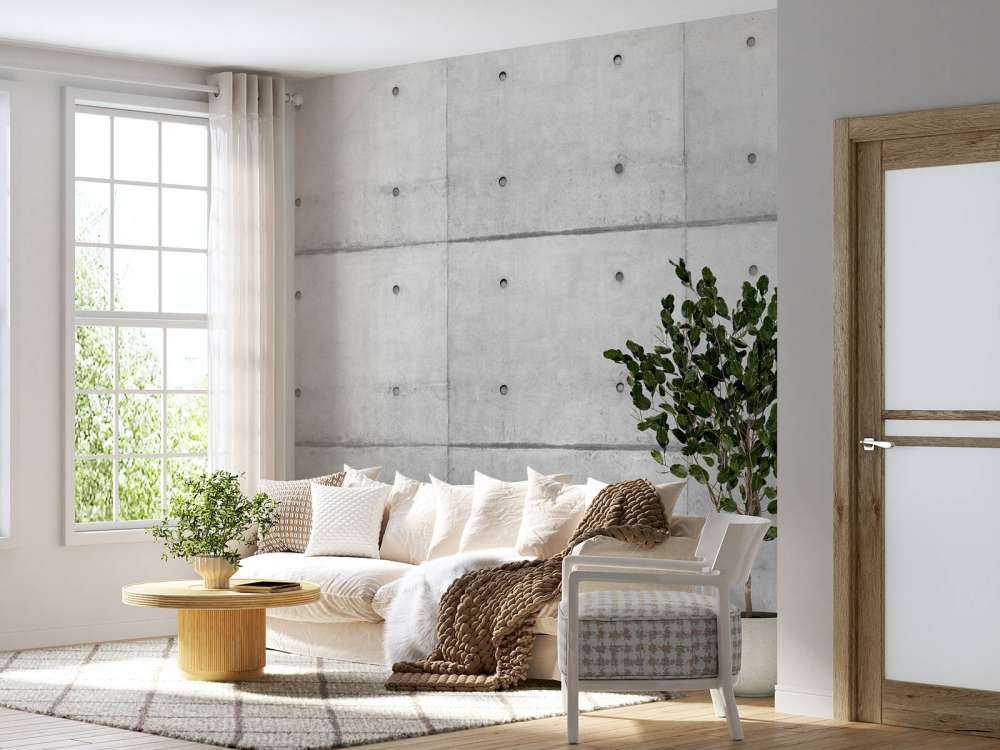 Grey concrete slabs