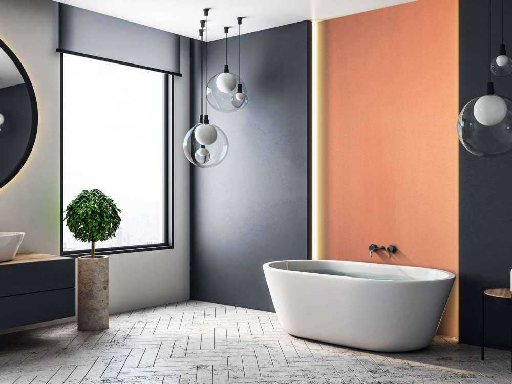 Concrete in terracotta colour