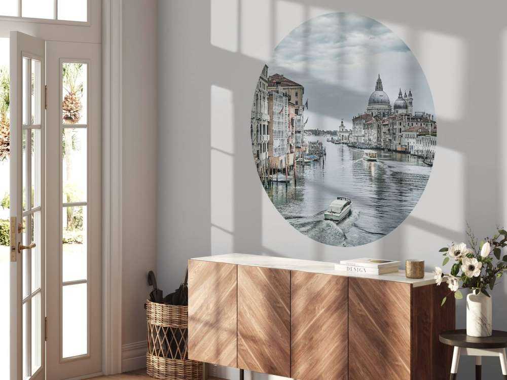 Canal with boats in Venice