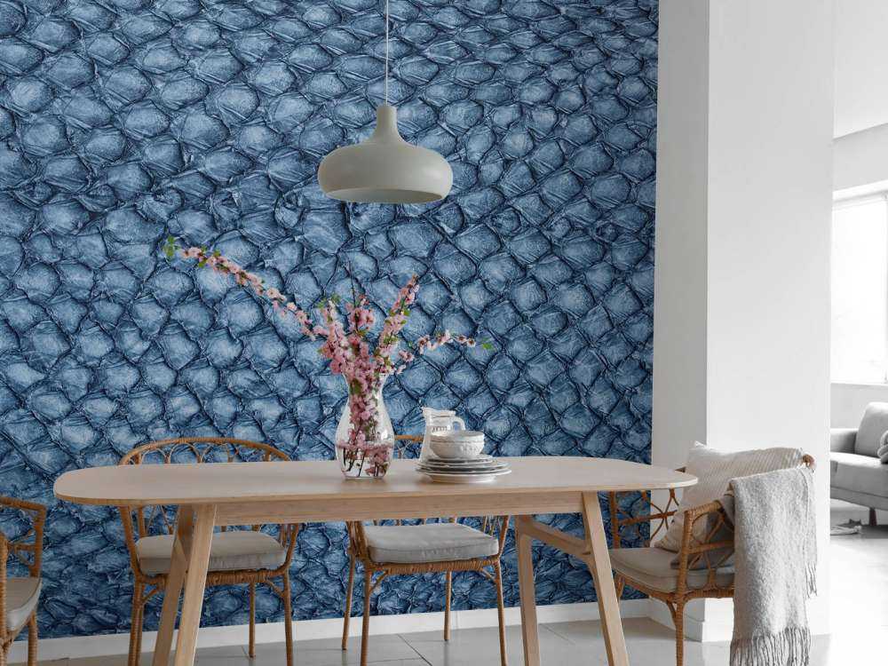 Structure of salmon skin in blue