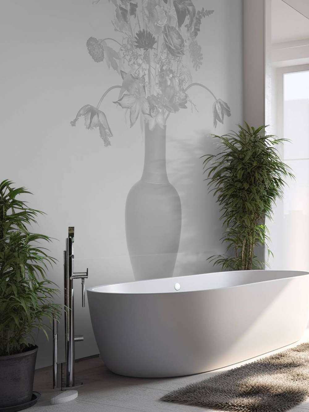 Generous flower bouquet black and white