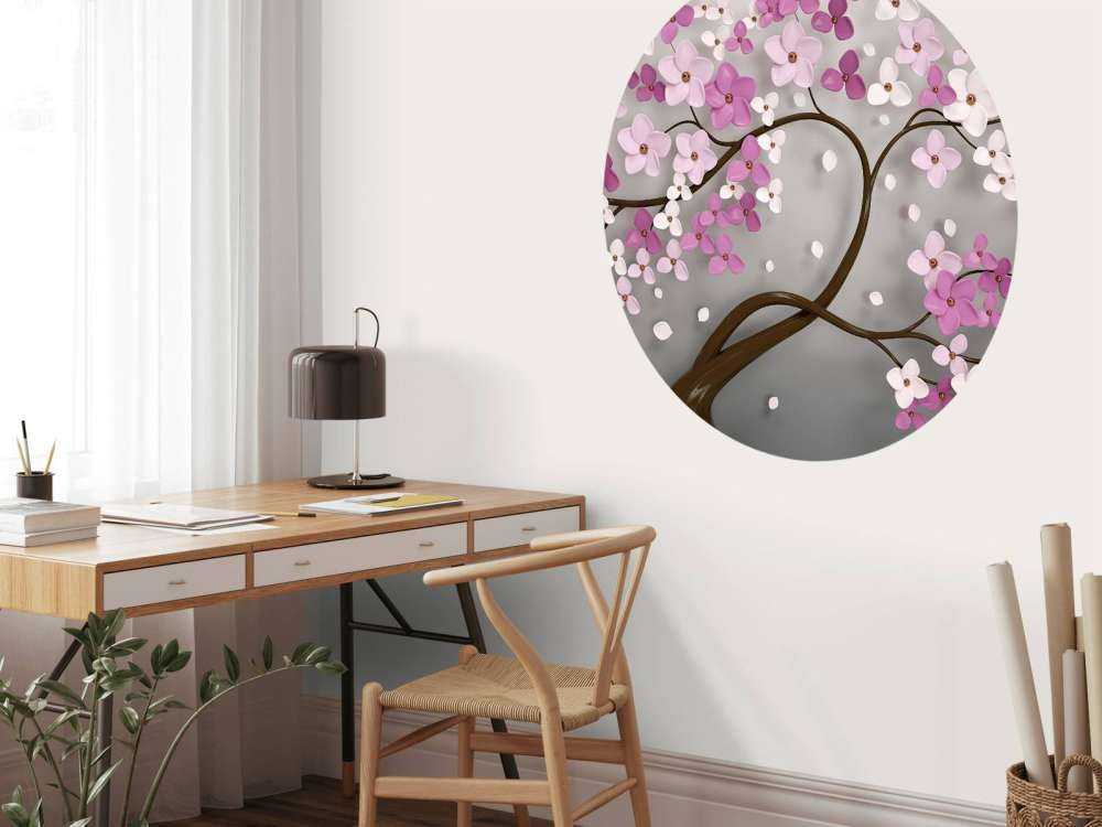 Tree with purple white flowers