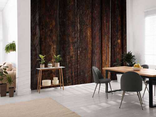 Burnt dark wood