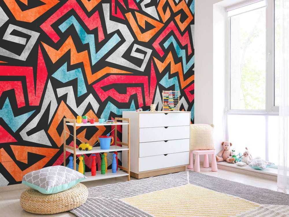Colourful graphic print