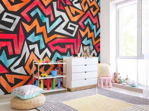 Colourful graphic print