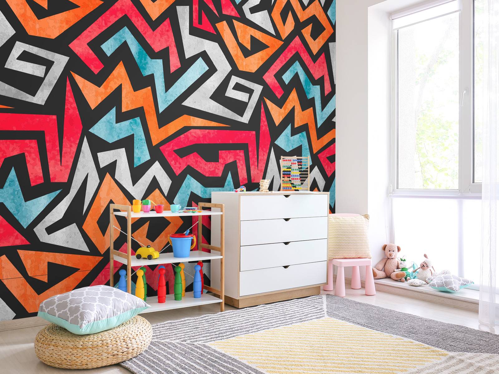 Colourful graphic print