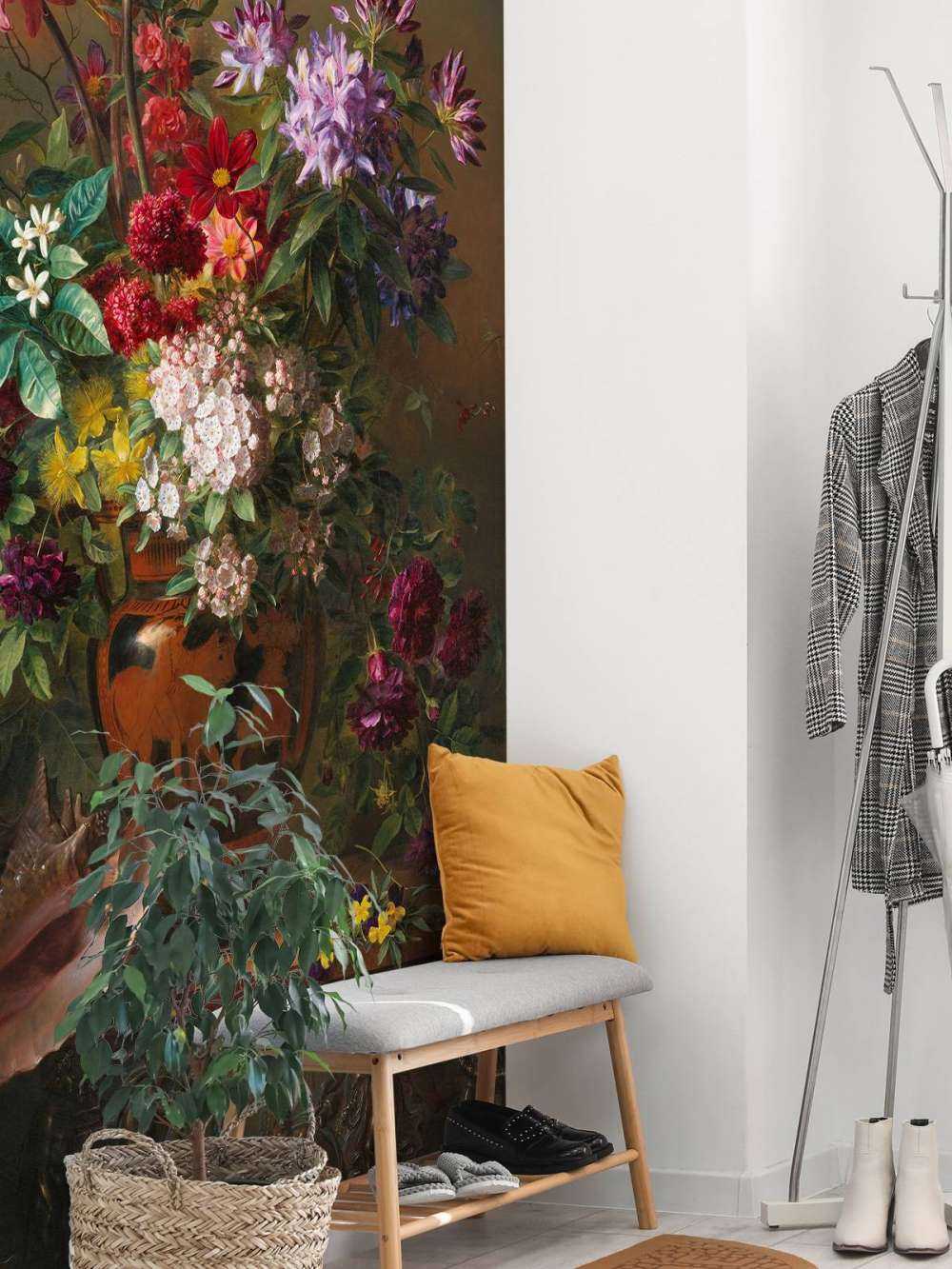 Still life with flowers in a Greek vase