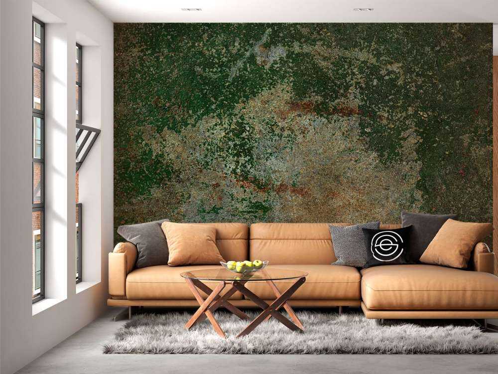 Industrial green metal structure