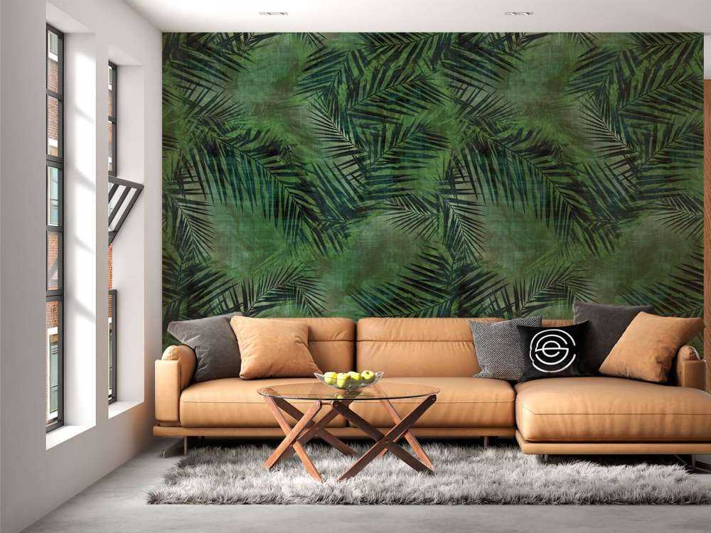 Green tropical leaves