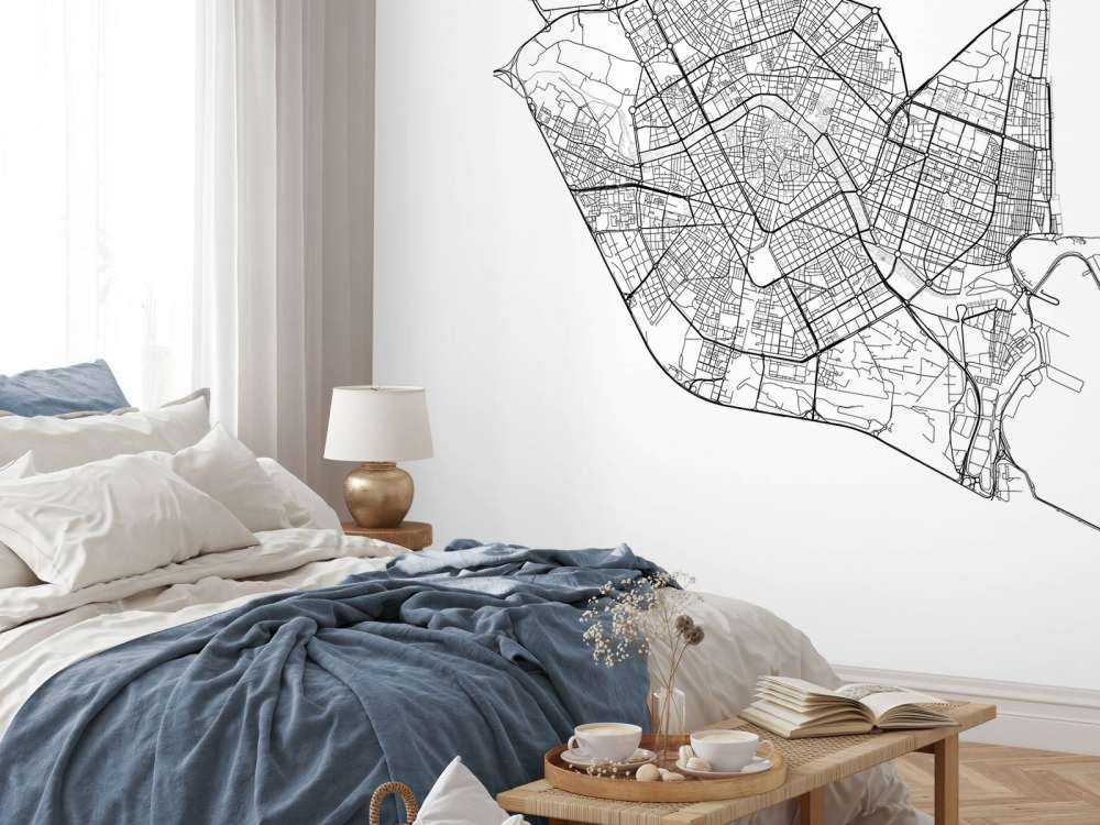 Map of Valencia, white