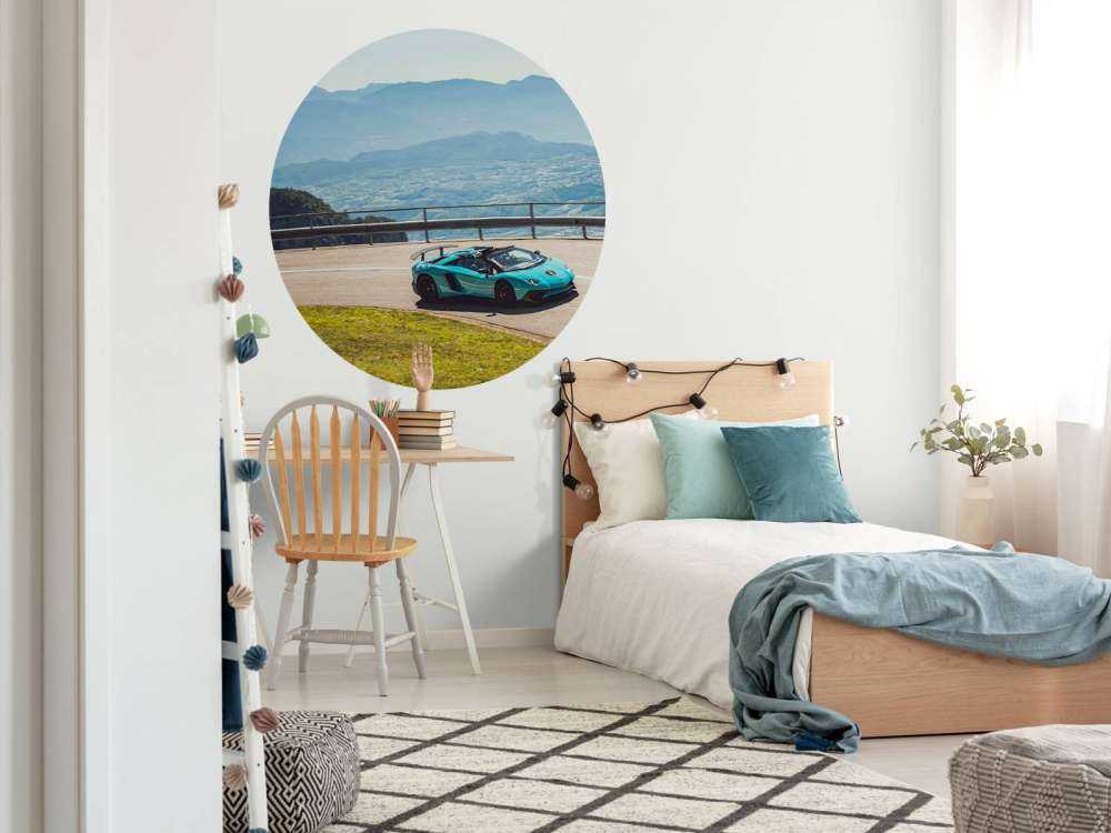 Alpine ride with luxury sports car