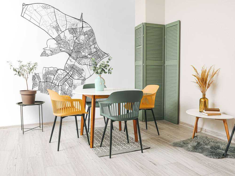 Plattegrond van Arnhem, wit